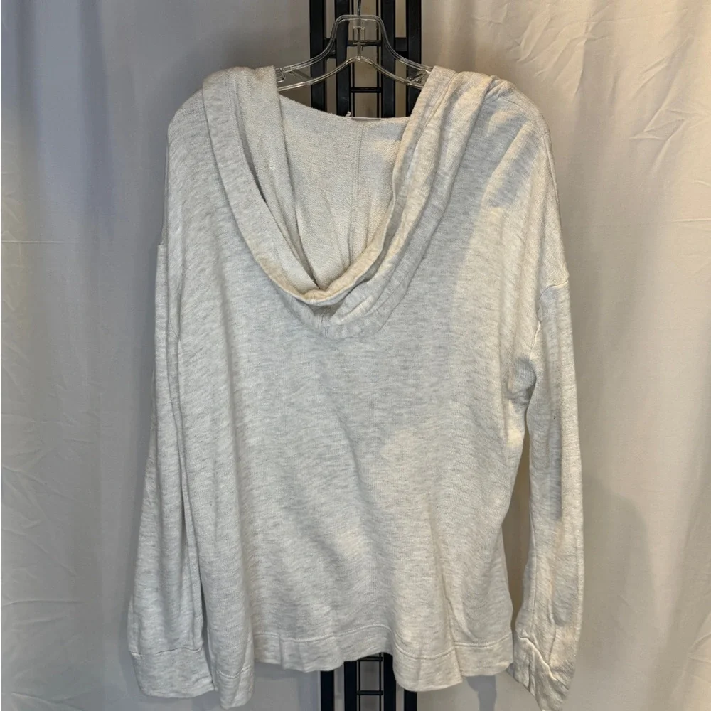 Carve Designs Heather Gray V-Neck Hoodie - Picture 3 of 4